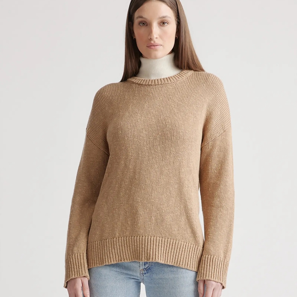 Quince Cotton Linen Crewneck Sweater